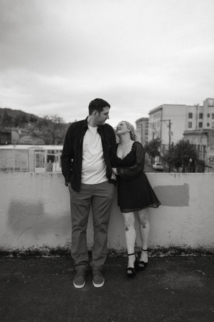 rooftop engagement photos