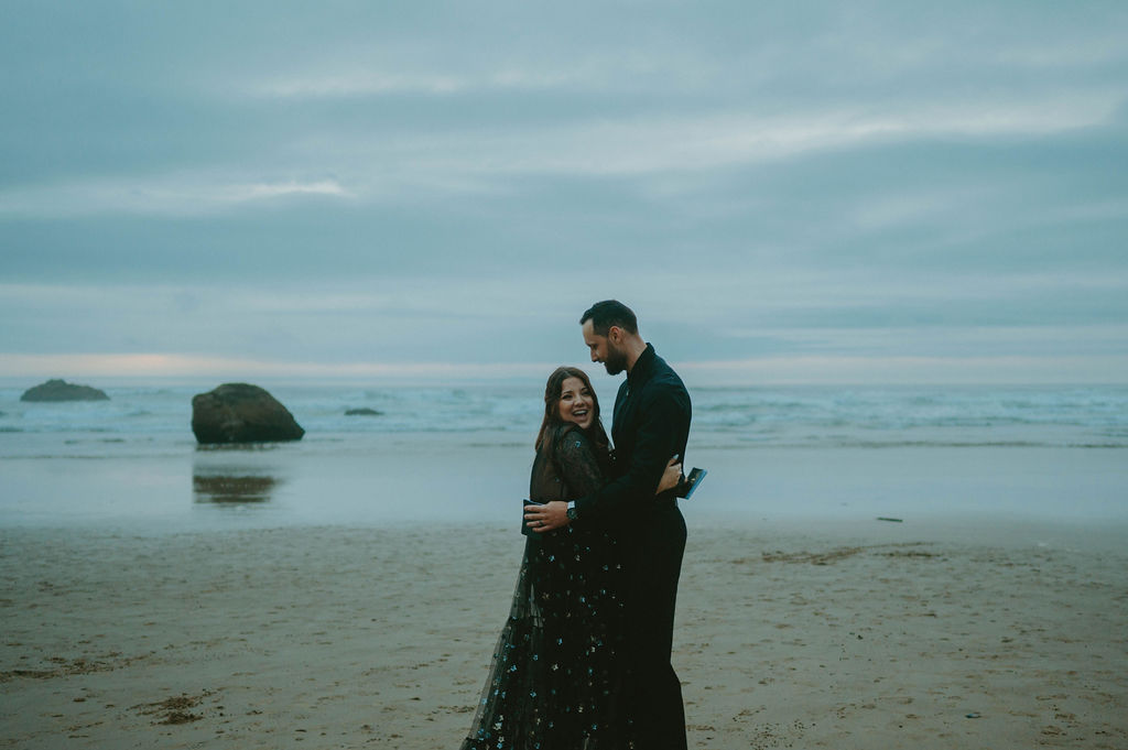 Cannon Beach in Oregon vow renewal